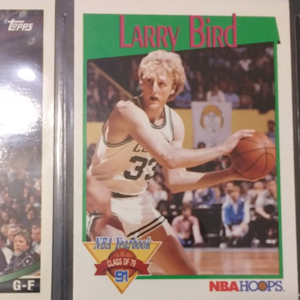 Larry Bird NBA Hoops Yearbook trading card